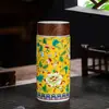 Fabricantes de origen de taza térmica de cerámica Jingdezhen taza térmica de porcelana azul y blanca taza de regalo para la salud taza de burbujas logotipo