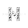 8mm 10mm aleación de zinc letra personalizada de pedrería joyería pulsera de muñeca cinturón largo llavero accesorios de joyería