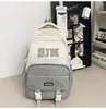 Mochila Cruzada de Gran Capacidad con Estampado de Letras para Estudiantes de Primaria, Casual y Versátil, Adecuada para Estudiantes de Secundaria y Preparatoria, Mochila para Laptop Unisex de Moda