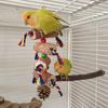 Juguete para loro juguete para pájaro escalar rasgar daño morder cuerda material natural mazorca de maíz cuerda de colores cono de pino colgante decorativo