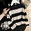 Novo Suéter Versátil Feminino Estilo Preguiçoso Outono/Inverno 2026, Novo Top de Malha Soltinho com Gola Redonda