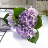 Simulación 3 ramas ramo de hortensias 3D hecho a mano Decoración para el hogar, ventana, boda flores artificiales flores de seda fotografía