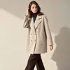 Casaco Curto de Caxemira Ceid Outono/Inverno 2026 para Tamanhos Petite 101801 Elegante Casaco de Lã Casaco Huang Yuxiang