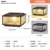 Iluminación para Decoración del Hogar Zhongshan Lámpara de Columna de Jardín de Aluminio Solar para Patio Nuevo Estilo Chino Lámpara Solar para Exteriores de Valla