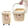 Balde para banho de pés de uso doméstico para cuidados com a saúde, balde para banho de pés de alta profundidade com isolamento para mulheres, com rodas e função de massagem