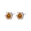Pendientes de seis garras con diamantes Mosan genuinos S925 de 1 quilate, elegantes y sencillos, de moissanita, para regalo, joyería para las orejas, suministro en vivo