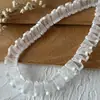 Accesorios con Adorno de Encaje Materiales DIY Decoración Ropa de Muñeca Cinta Volantes Pliegues Soporte Hecho a Mano Abanico