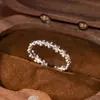 Anillo de Pie de Margarita Pequeña Plata 999 para Mujer Diseño de Nicho Entrada de Lujo Anillo de Flores Lisas Estilo Ins Anillo Romántico de Corona Anillo