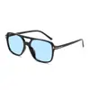 Gafas de sol de doble puente en forma de T europeas y americanas, gafas de sol de estilo callejero retro ins para influencers, gafas de sol cuadradas de tendencia de moda transfronteriza