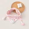 Cachecol para Bebê Outono e Inverno Estilo Coreano Desenho Animado Algodão Puro Cachecol Triângulo para Bebê Cachecol de Inverno à Prova de Vento para Bebês e Meninas