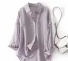 Nueva Camisa de Algodón Transpirable Holgada Estilo Lujo Primavera-Verano con un Diseño Elegante, Camisa Casual Protectora del Sol para Mujeres Modernas