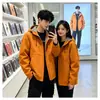 Jaqueta softshell masculina para trilha e lazer ao ar livre, estilo montanha outono/inverno, jaqueta com zíper desconstruído da moda, peça externa com capuz de corte solto