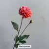 Crisantemo artificial de alta gama con 2 tallos de dalia para decoración de sala de estar, mesa de comedor, bodas, hoteles y auditorios, venta al por mayor de flores artificiales