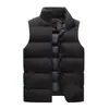 Chaleco de Invierno para Hombre con Cremallera, Chaleco sin Mangas, Chaqueta de Algodón, Cálido, Cuello Alto, Moderno, Ropa de Abrigo Chaleco Otoño/Invierno