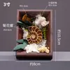 Runyang Joias Ornamento de Porta-Retrato Seco de Pedra Bruta Natural Estilo Amethyst Chrysanthemum Snail Flor Eterna 3 polegadas Presente Dia dos Namorados Chinês