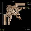 Calcomanía de Flor Tallada en Madera Maciza Estilo Europeo Francés Ángulo Flor Panel de Pared Fondo Pared Puerta de Gabinete Decoración de Muebles Cableado Piezas de Flores de Madera