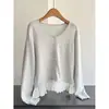 2026 Patchwork de Lana Falso Dos Piezas Manga Larga Tejido Suéter Abrigo Cárdigan Mujer Venta al por Mayor H08AS61552