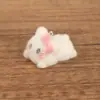 Boneca de Animal de Estimação Estereoscópica Criativa Fofa de Resina com Flocagem Ornamento de Micro Paisagem DIY Chaveiro Pingente de Celular