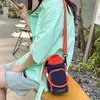 Bolso Cruzado Estilo Dulce Fresco Bloque de Color Dopamina Japonesa Personalidad de Estudiante Viaje Ligero Elegante Cordón Bolsa para Botella de Agua