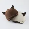 Gorro de bebé con estampado de leopardo, gorra cortavientos para exteriores de otoño para niños, gorra de ala suave para bebés y niños pequeños, gorro versátil de otoño e invierno para niños