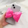 Clipe de Cinto para Celular Feminino Alça Transversal Laço Clipe de Cordão Japonês e Coreano Clipe Traseiro Transparente Desenho Animado Cordão para Celular