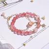 Cristal natural nuevo estilo coreano ins pulsera de cristal con cuentas para novias joyería de pareja para estudiantes al por mayor
