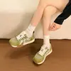 Zapatos Casuales de Malla Transpirable para Mujer Nueva Colección Primavera y Otoño Zapatillas de Deporte Estilo Ejército Alemán Planos con Cordones Versátiles