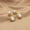 Moda Viento Frío Pendientes Largos de Perla Pendientes Sin Agujeros en las Orejas Combinan con Todo Nicho Alto Grado Tocar Placa de Incienso de Mosquito Pendientes