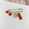 Nuevo Estilo Pin de Texto Título Lista Dorada Broche Bendición Inspiradora Examen Placa de Nombre Estilo Chino Regalo de Año Nuevo para Estudiante