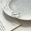 Anillo Minimalista Doble Capa Estilo Coreano de Nicho para Mujeres, Anillo de Dedo Índice Ajustable con Diseño de Línea de Moda y Versátil