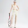 Pantalones Falda de Yoga Falsos de Dos Piezas para Mujer Verano 2026 Estilo Nuevo Delgados Adelgazantes Cintura Alta Pantalones Falda Deportivos Pantalones Falda de Fitness