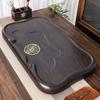Bandeja de Té de Madera de Nogal, Madera Maciza, para Uso Doméstico en la Sala de Estar, Set de Té Kung Fu Sencillo, Bandeja de Té, Imitación de Madera Natural, Mesa de Té Pequeña