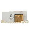 Juego de té completo estilo chino Kung Fu Horno Huangru con cerámica craquelada Elaboración de té con bandeja de té Regalo personalizado para mentores y ancianos