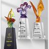Trofeo de cristal esmaltado de colores creativos, ambiente de alta gama, reunión anual, líderes destacados, premio, medalla conmemorativa, adornos, producción