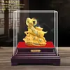 Ornamento de Veludo Flocado Ano do Carneiro Dourado Auspicioso e Desejoso Próspero Riqueza Presente de Reunião Anual Atraindo Riqueza e Tesouro Ornamento