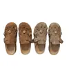 Zuecos para Mujer para Uso en Exteriores, Nuevo Estilo Birkenstock Verano 2026, Zapatos de Media Pantufla de Punta Cerrada para Mujer, Pantuflas de Dibujos Animados, Zapatos Retro de Suela Gruesa