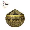 Cornucópia de latão com tampa Decoração de cornucópia de Sapo Dourado Decorações para casa, escritório, loja, inauguração