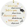 Adornos Colgantes de Cerámica para Navidad 2026 Estilo Graduación Impresión de Alta Definición Etiquetas Personalizadas en Blanco Regalos