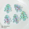 Onda de color navideño punto degradado árbol de Navidad cuentas acrílicas cadena para teléfono móvil DIY joyería pluma cuentas decorativas cuentas sueltas