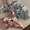 Goma para el pelo cuadrada de satén brillante color crema de alta gama, accesorio para el pelo de estilo nicho para coletas bajas, modelo nuevo