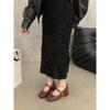 Scarpins Retrô Franceses de Bico Quadrado Sapatos Femininos 2025 Novo Outono e Primavera Mary Jane Sapatos Pequenos de Couro com Saias