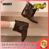 Botines de mujer con plataforma interior, botas de montar de punta fina, nueva colección otoño 2026, estilo post-apocalíptico, diseño de hebilla de cinturón retro, estilo tubo de bota