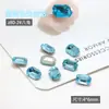 Accesorios para Uñas Artísticas al por Mayor Azul Lago Fondo Puntiagudo Forma Especial Diamante Super Brillante Cuadrado Grueso Estrella de Mar Octagonal Corazón Torcido Decoración de Uñas de Vidrio