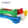 Bridas de plástico autoblocantes 3*60*80*100*120*150*200 negras y blancas para cables, bridas de plástico GB