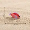 Figurillas Miniatura de Dibujos Animados de Pargo Rojo y Pez Espada, Accesorios de Decoración DIY para Acuarios Marinos, Pequeños Adornos de Escritorio