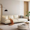 Sala de Estar Estilo Italiano Lujo Ligero Diseñador Modelo Nuevo Sofá de Cuero Resistente a Arañazos de Gato Conjunto Combinado Estilo Ins para Apartamentos Pequeños
