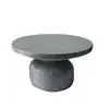 Mesa de Centro Redonda de Fibra de Vidrio Mesa Auxiliar para Apartamentos Pequeños, Simple y Lujosa, Mesa de Ocio para Balcón Exterior, Impermeable