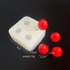 Mini Molde de Silicone para Fazer Formatos 3D de Meio Rosto de Morango, Romã e Abacaxi