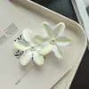 Pasador de Flor de Perla Phalaenopsis Pasador para Foto en la Costa Estilo Vacacional Pinza de Pato Lateral Accesorios para el Cabello Super Hada Tocado para Mujer