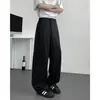 Pantalones de Traje [Tres Piezas] Negros Caídos para Hombre Primavera